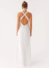 Kiana Halter Maxi Dress - White